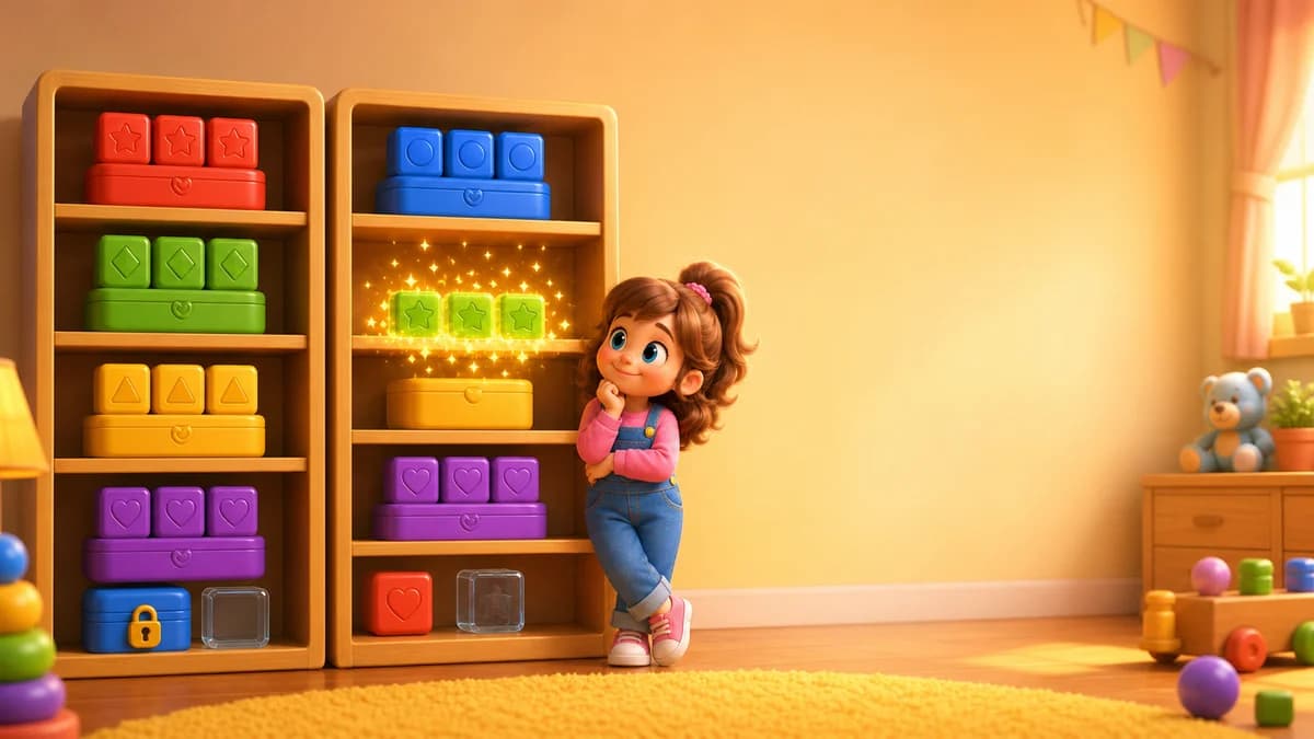 Gameplay screen of There's an Order to Everything — a color block sorting puzzle where players move blocks between boxes to group 3 of the same color at the top, working within a move limit across 100 levels